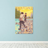 Toile Pêche à la mouche - Troutdale, Oregon (Insitu (Plancher de Bois))