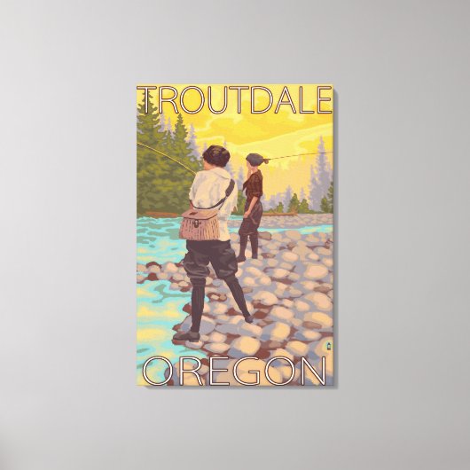 Toile Pêche à la mouche - Troutdale, Oregon (Recto)