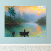 Toile Pêche à l'aube (Insitu (Plancher de Bois))