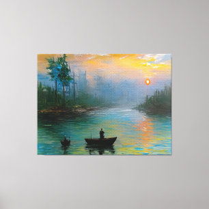 Toile Pêche à l'aube