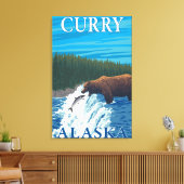 Toile Pêche à l'ours dans la rivière - Curry, Alaska (Insitu(Salon))