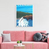 Toile Pêche à l'ours dans la rivière - Wrangell, Alaska (Insitu(Salon))