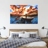 Toile Pêche au coucher du soleil (Insitu(Chambre))