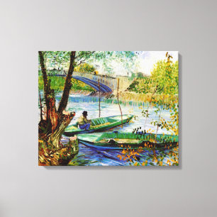 Toile Pêche au printemps Vincent van Gogh