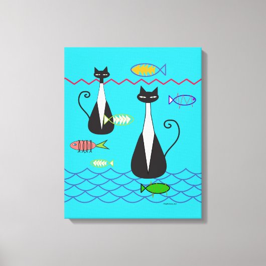 Toile Pêche aux chats (Recto)