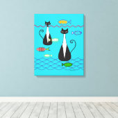 Toile Pêche aux chats (Insitu (Plancher de Bois))