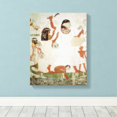 Toile Pêche et baignade dans les marais (Insitu (Plancher de Bois))