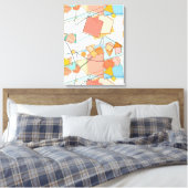 Toile Pêche, rose et Aqua Abstrait (Insitu(Chambre))