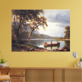 Toile Pêche saumon sur le Cascapediac Albert Bierstadt (Insitu(Salon))