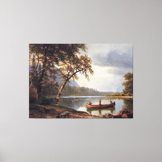 Toile Pêche saumon sur le Cascapediac Albert Bierstadt (Recto)