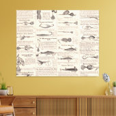 Toile Pêche vintage leures : pêcheur d'antiquité des ann (Insitu(Salon))