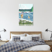 Toile Pêcheur à la mouche - Parc national de Yellowstone (Insitu(Chambre))