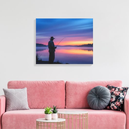 Toile Pêcheur au coucher du soleil (Insitu(Salon))
