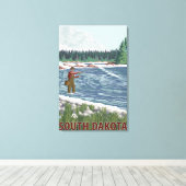 Toile Pêcheur de vol Dakota du Sud (Insitu (Plancher de Bois))