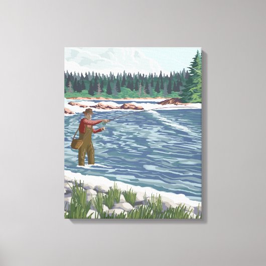 Toile Pêcheur de vol Dakota du Sud (Recto)
