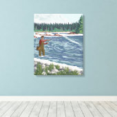 Toile Pêcheur de vol Dakota du Sud (Insitu (Plancher de Bois))