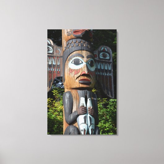 Toile Pêcheur sur un totem, Alaska (Recto)