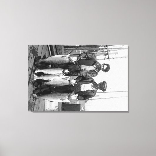 Toile Pêcheurs et Saumons sur les quais, Washington (Recto)