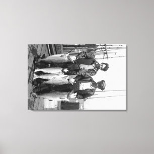 Toile Pêcheurs et Saumons sur les quais, Washington