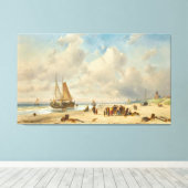 Toile Pêcheurs sur la plage (Insitu (Plancher de Bois))