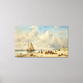 Toile Pêcheurs sur la plage (Recto)