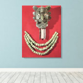 Toile Pectile zapotèque forme de masque représentant (Insitu (Plancher de Bois))