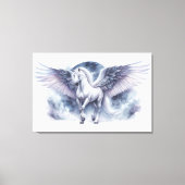 Toile Pégase Blanc Ailes au Clair de Lune Rêve Céleste (Recto)