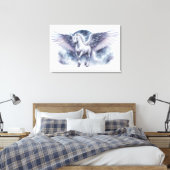Toile Pégase Blanc Ailes au Clair de Lune Rêve Céleste (Insitu(Chambre))