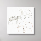 Toile Peindre Eléphant Zebra Camel Enveloppé Canvas (Recto)