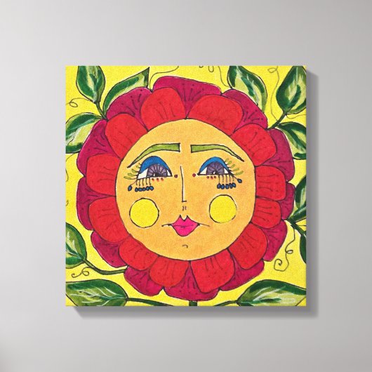 Toile Peint Pansy Flower Canvas (Recto)