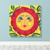 Toile Peint Pansy Flower Canvas (Insitu (Plancher de Bois))