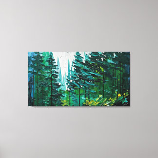 Toile Peinture à éclaboussures colorée d'épinette