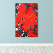 Toile Peinture à la feuille d'érable rouge (Insitu (Plancher de Bois))