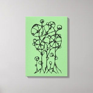 Toile Peinture à la main - Arbre Abstrait Groupe 1