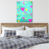 Toile Peinture à l'aquarelle de cœurs pleine de mer d'am (Insitu(Chambre))