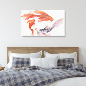 Toile Peinture à l'aquarelle de Koi Fish (Insitu(Chambre))