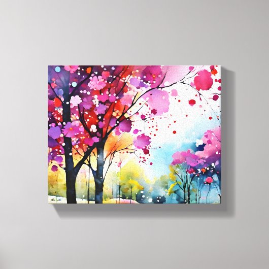 Toile Peinture à l'aquarelle de la forêt (Recto)