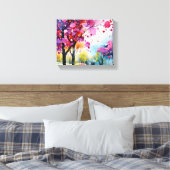 Toile Peinture à l'aquarelle de la forêt (Insitu(Chambre))