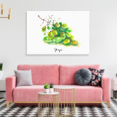 Toile Peinture à l'aquarelle de raisin. (Insitu(Salon))