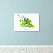 Toile Peinture à l'aquarelle de raisin. (Insitu (Plancher de Bois))