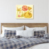 Toile Peinture à l'aquarelle des champignons papillons (Insitu(Chambre))