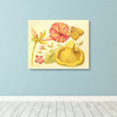 Toile Peinture à l'aquarelle des champignons papillons (Insitu (Plancher de Bois))