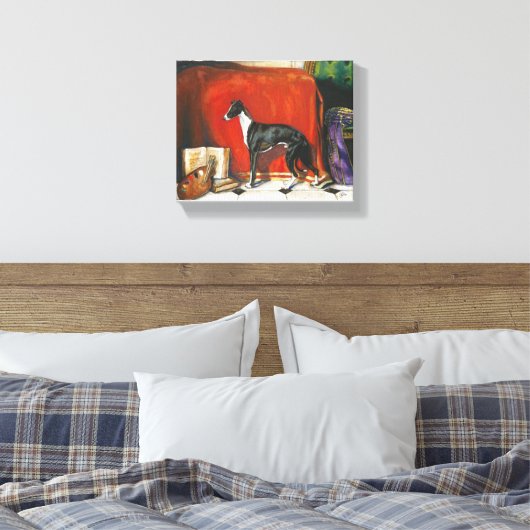 Toile Peinture à l'aquarelle italienne Greyhound (Insitu(Chambre))