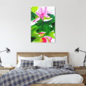 Toile peinture à l'aquarelle nénuphar Abstraite (Insitu(Chambre))