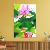 Toile peinture à l'aquarelle nénuphar Abstraite (Insitu(Salon))