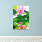 Toile peinture à l'aquarelle nénuphar Abstraite (Insitu (Plancher de Bois))