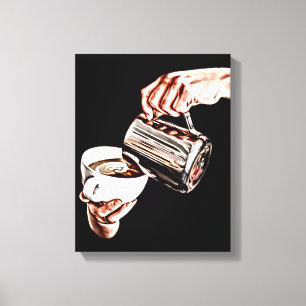 Toile peinture à l'art numérique de café moulant à la ma