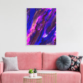 Toile Peinture à l'encre d'alcool violet et or sauvage (Insitu(Salon))