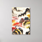 Toile Peinture à l'encre de paysage chinois (Recto)
