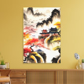 Toile Peinture à l'encre de paysage chinois (Insitu(Salon))